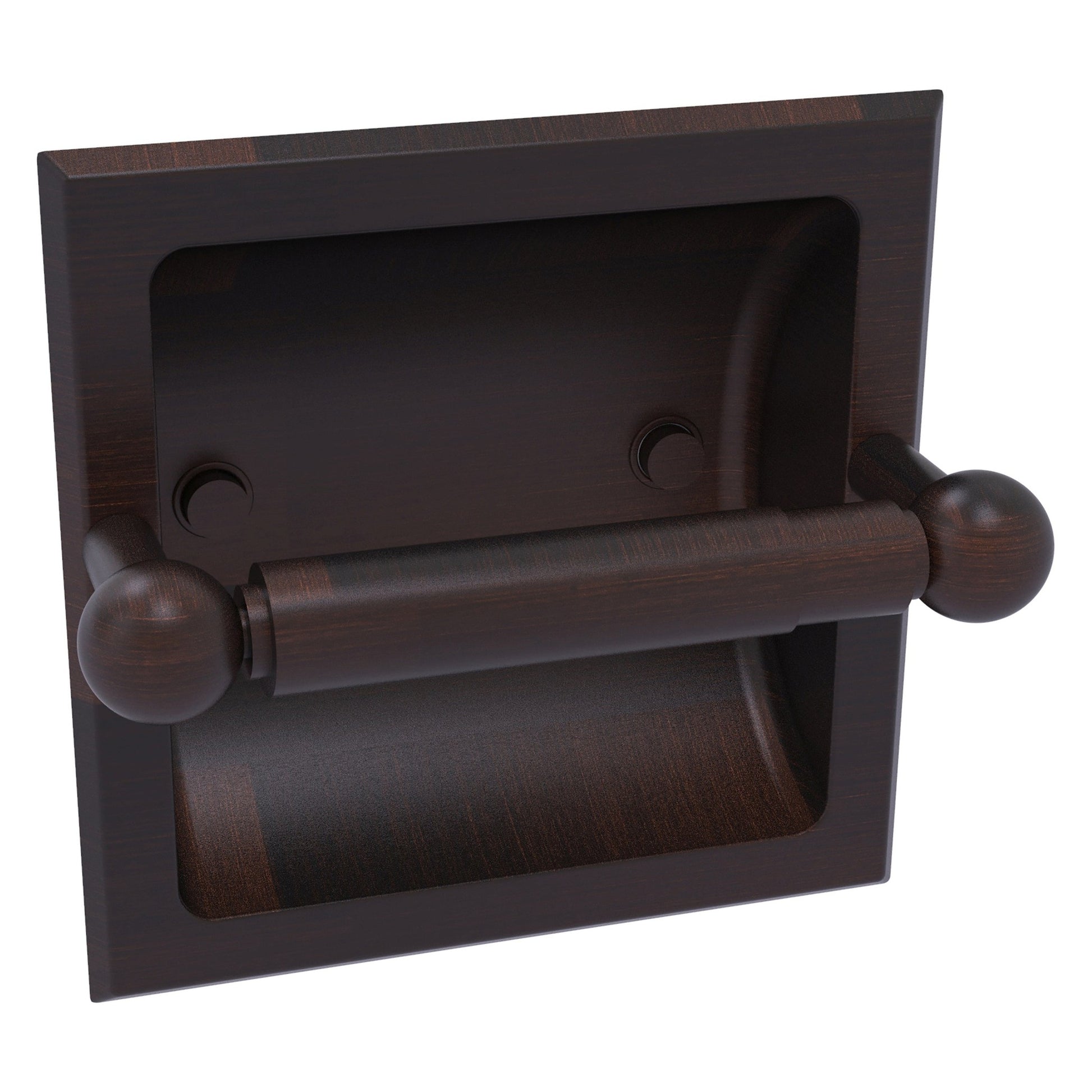 Allied Brass Prestige Skyline 6.37" x 6.1" Venetian Bronze Solid Brass Recessed Toilet Paper Holder