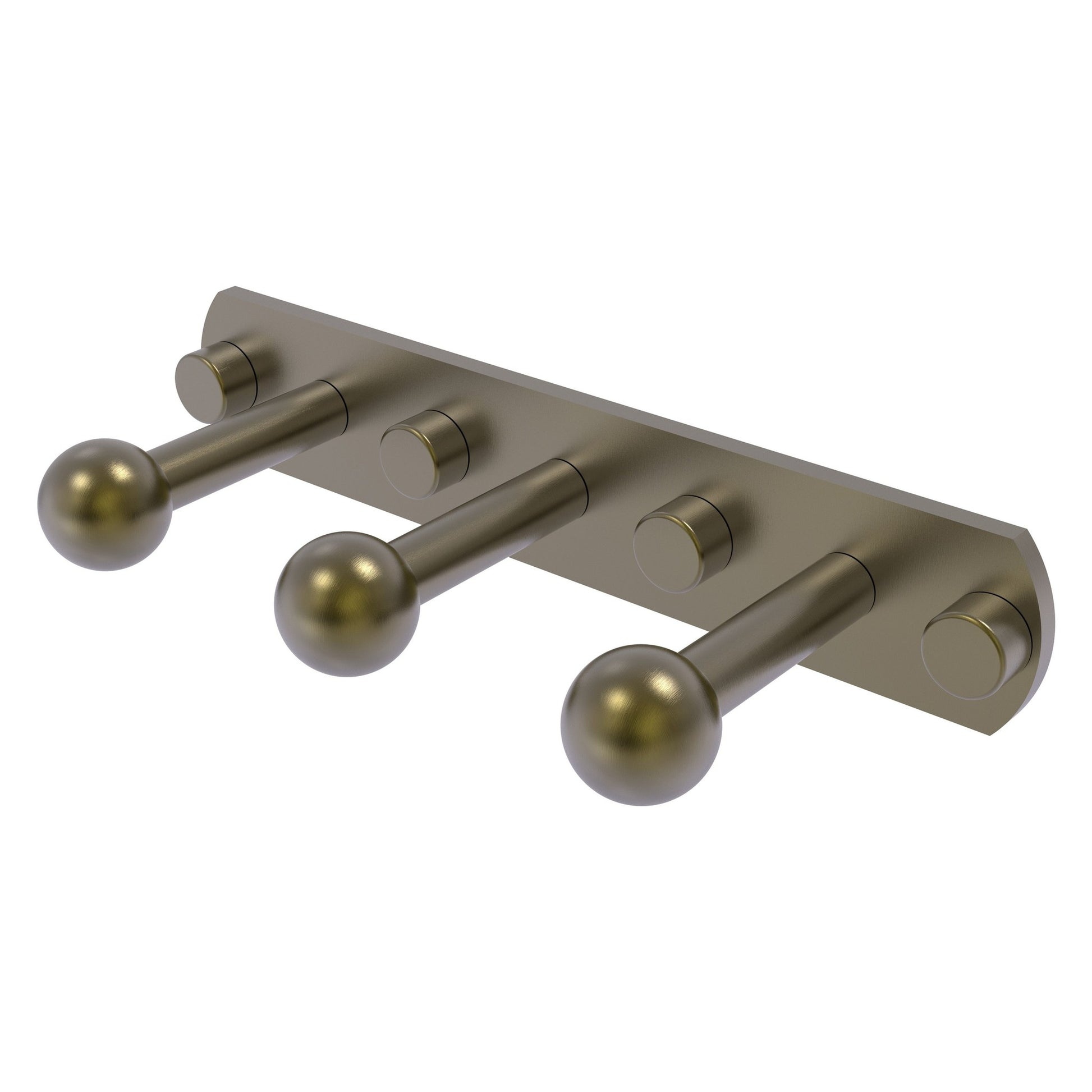 Allied Brass Prestige Skyline 8" x 3" Antique Brass Solid Brass 3-Position Robe Hook