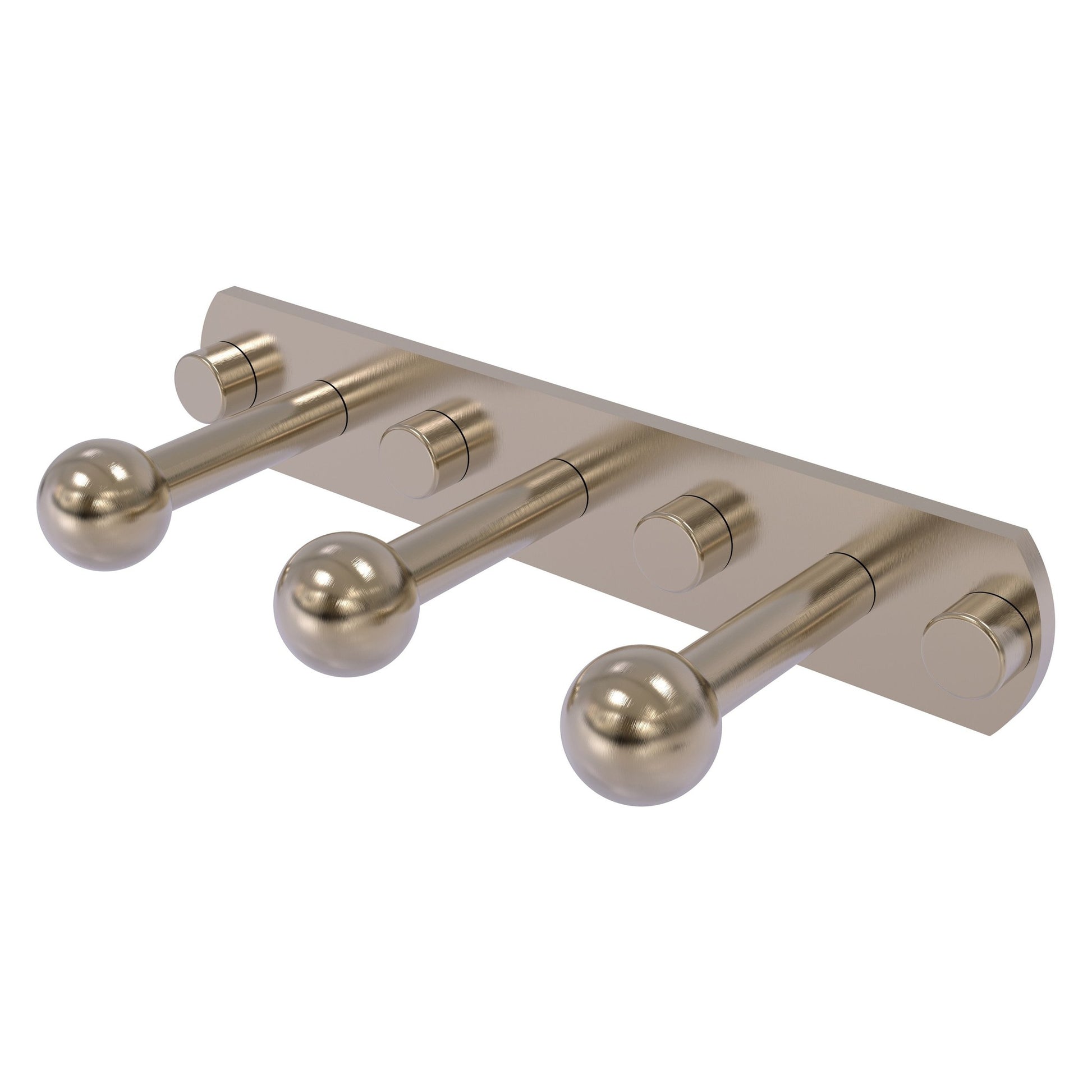 Allied Brass Prestige Skyline 8" x 3" Antique Pewter Solid Brass 3-Position Robe Hook