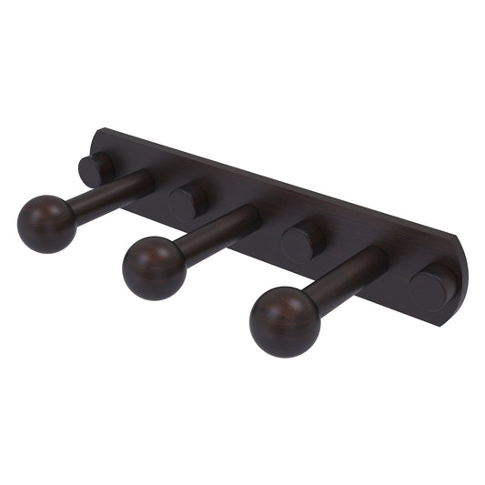 Allied Brass Prestige Skyline 8" x 3" Venetian Bronze Solid Brass 3-Position Robe Hook