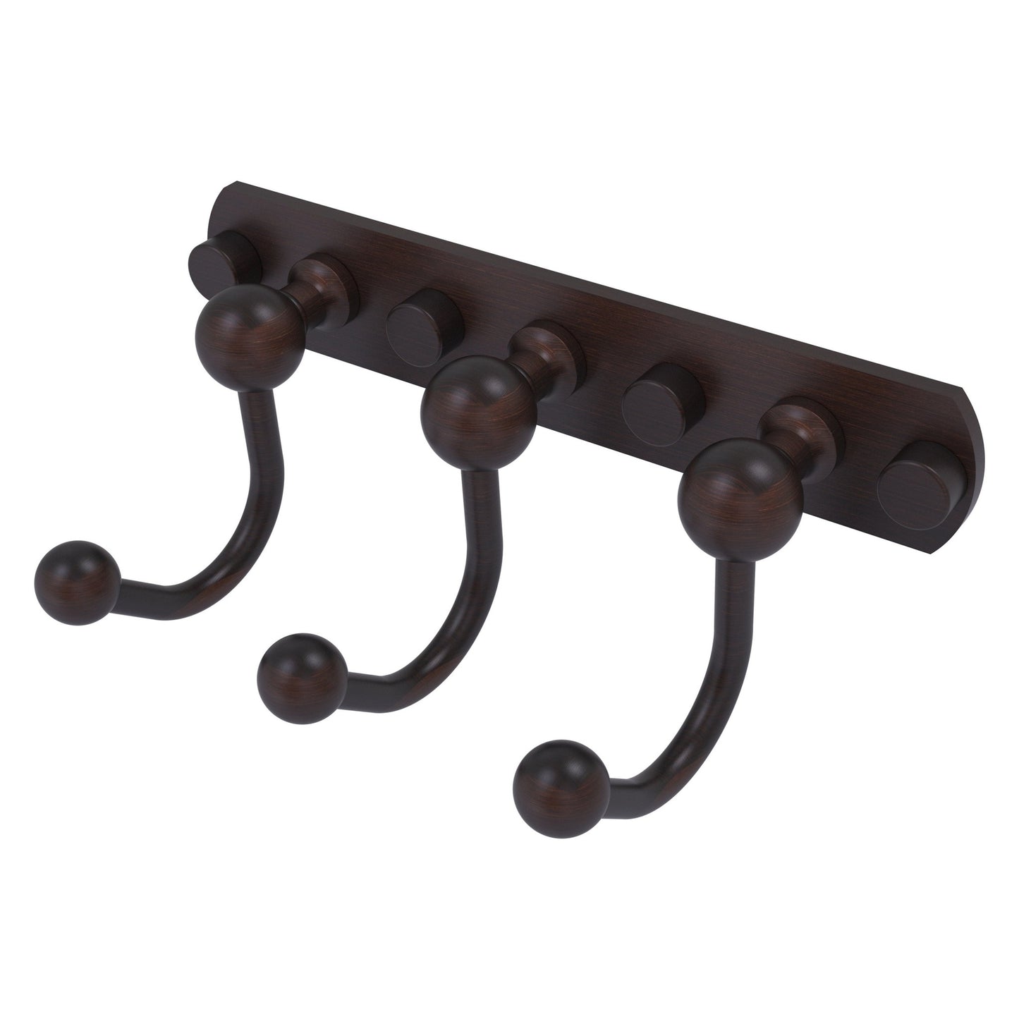 Allied Brass Prestige Skyline 8" x 4" Venetian Bronze Solid Brass 3 Positions Multi Hook