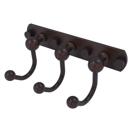 Allied Brass Prestige Skyline 8" x 4" Venetian Bronze Solid Brass 3 Positions Multi Hook