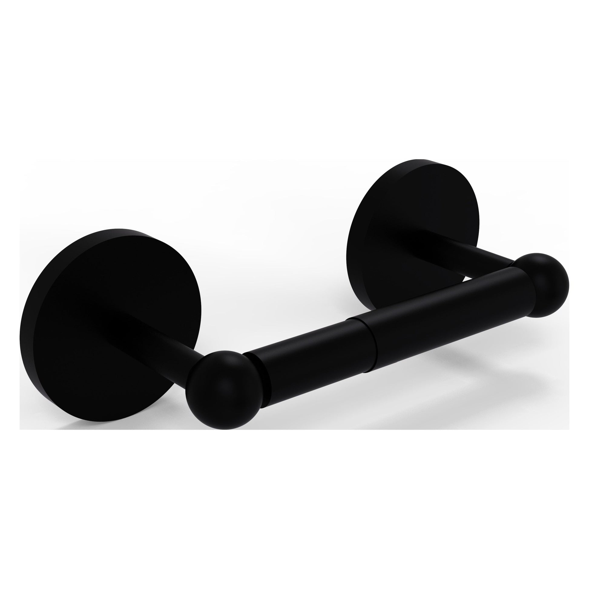 Allied Brass Prestige Skyline 8.7" x 5" Matte Black Solid Brass 2-Post Toilet Tissue Holder
