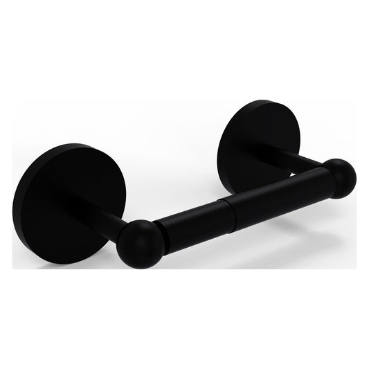 Allied Brass Prestige Skyline 8.7" x 5" Matte Black Solid Brass 2-Post Toilet Tissue Holder