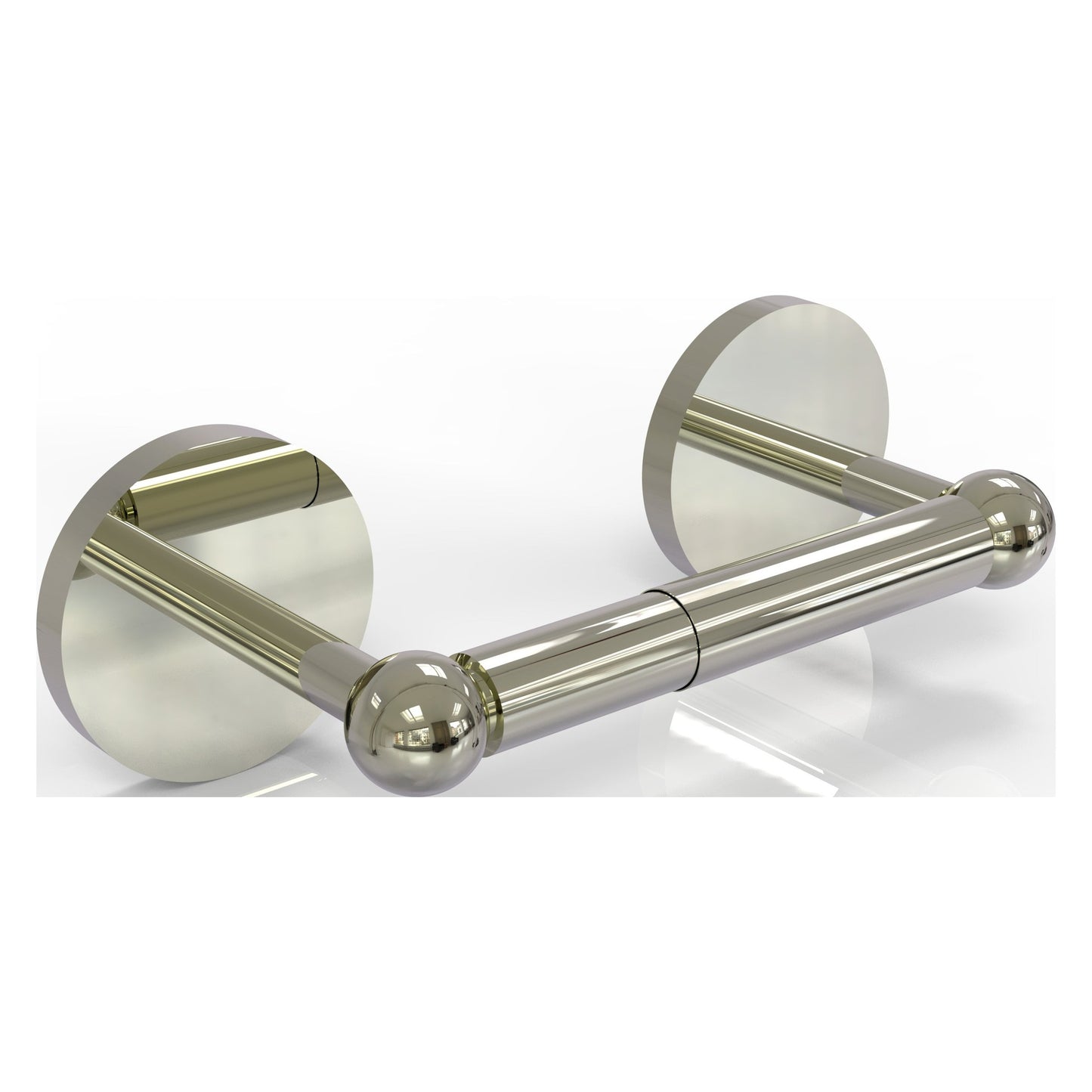 Allied Brass Prestige Skyline 8.7" x 5" Polished Nickel Solid Brass 2-Post Toilet Tissue Holder