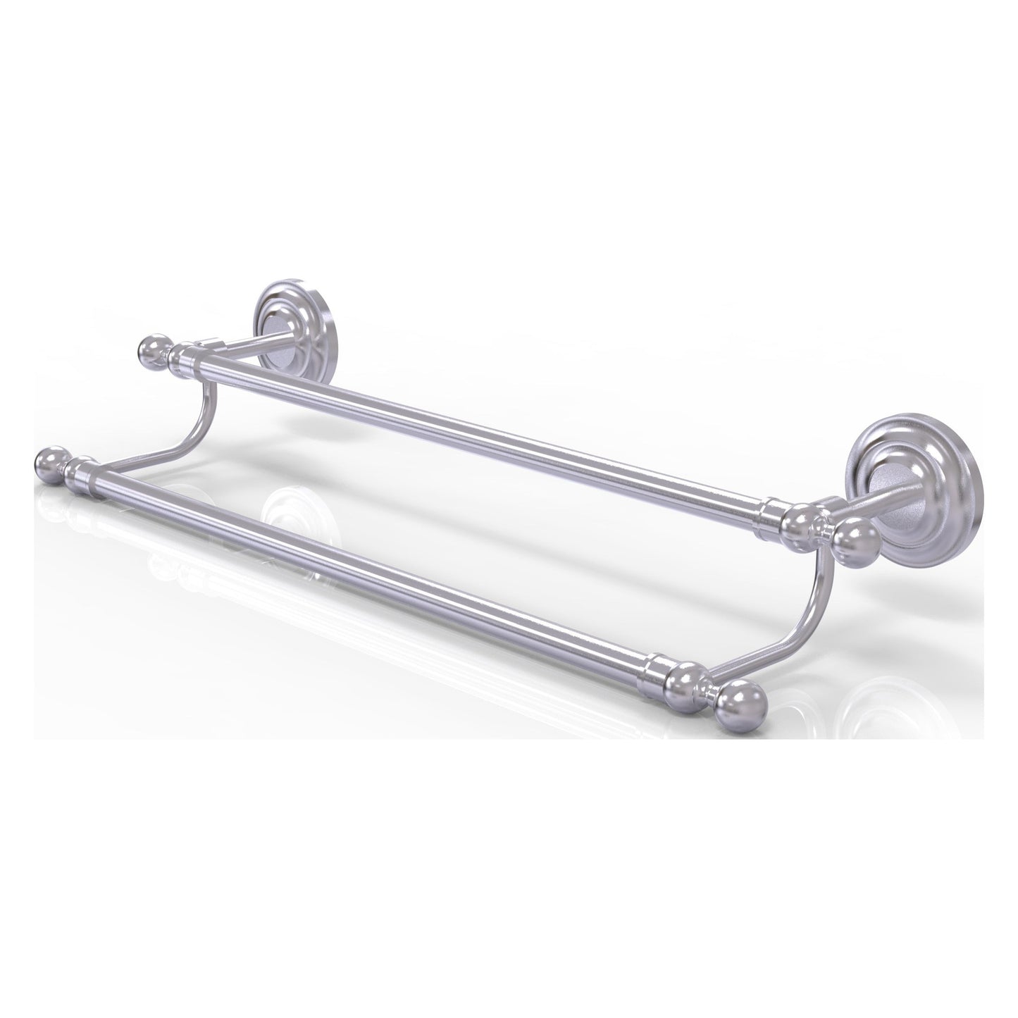Allied Brass Que New 18" Double Satin Chrome Towel Bar