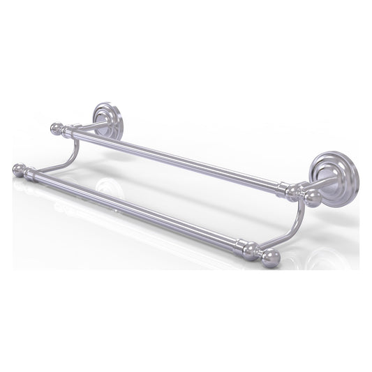 Allied Brass Que New 24" Double Satin Chrome Towel Bar