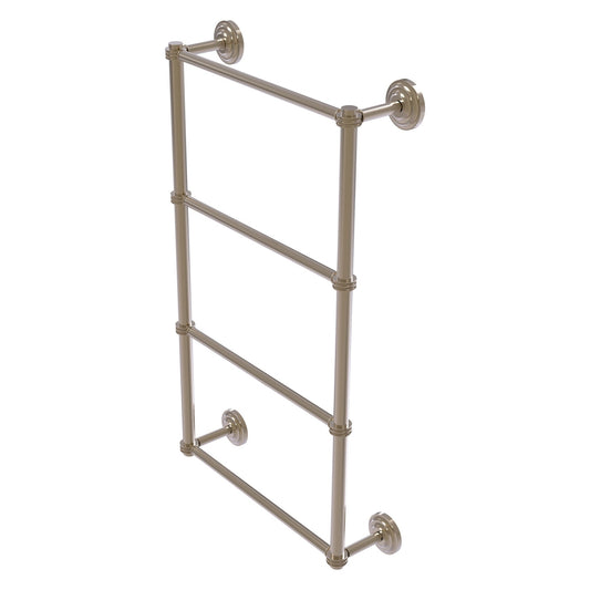 Allied Brass Que New 30" x 5.4" Antique Pewter Solid Brass 4-Tier 30 Inches Ladder Towel Bar With Dotted Detail
