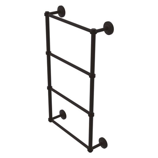 Allied Brass Que New 30" x 5.4" Oil Rubbed Bronze Solid Brass 4-Tier 30 Inches Ladder Towel Bar With Dotted Detail