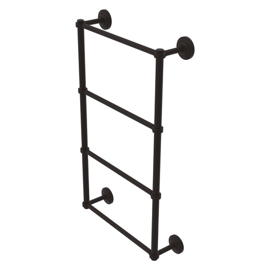 Allied Brass Que New 30" x 5.4" Oil Rubbed Bronze Solid Brass 4-Tier 30 Inches Ladder Towel Bar With Grooved Detail