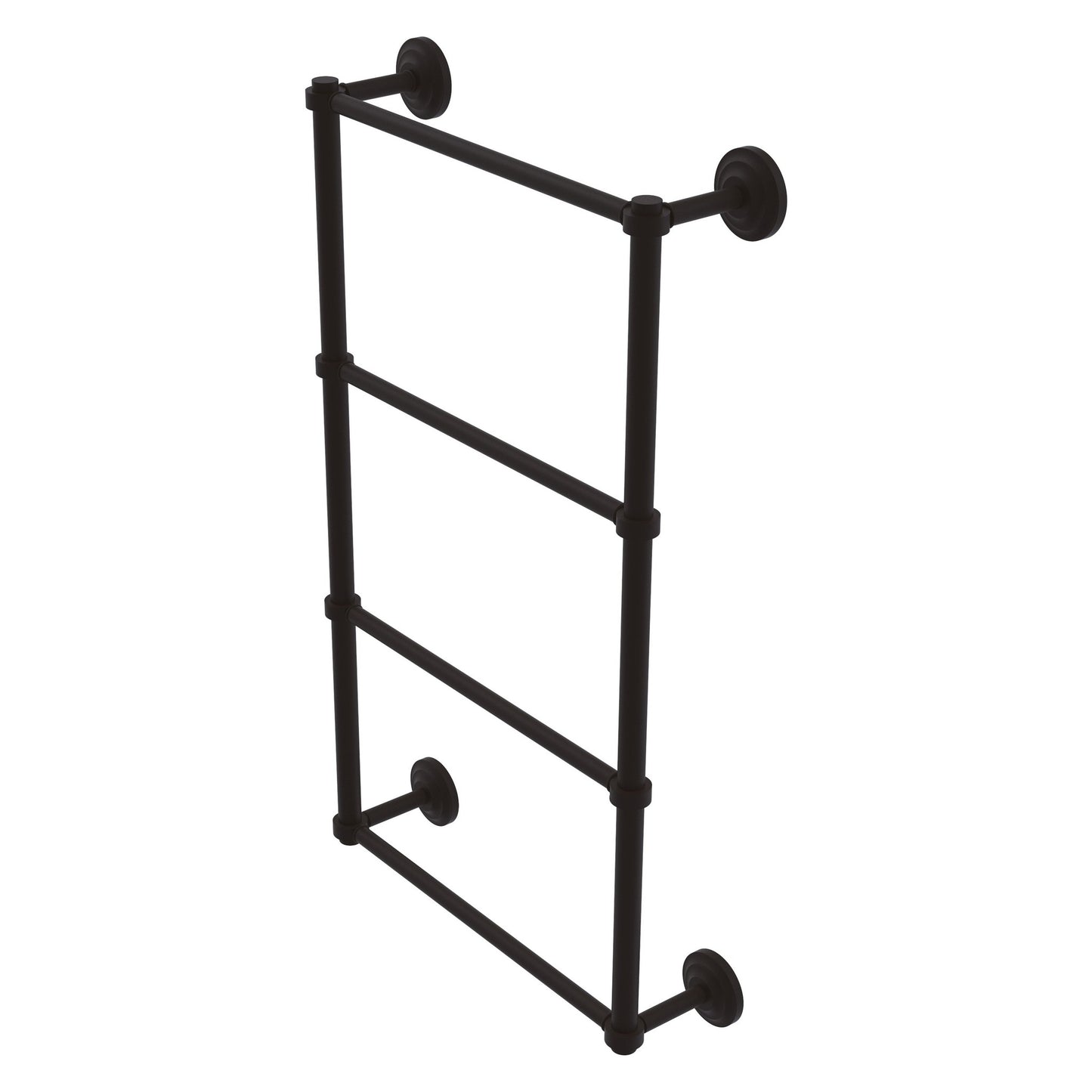 Allied Brass Que New 30" x 5.4" Oil Rubbed Bronze Solid Brass 4-Tier 30 Inches Ladder Towel Bar