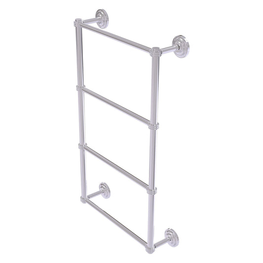 Allied Brass Que New 30" x 5.4" Polished Chrome Solid Brass 4-Tier 30 Inches Ladder Towel Bar With Dotted Detail