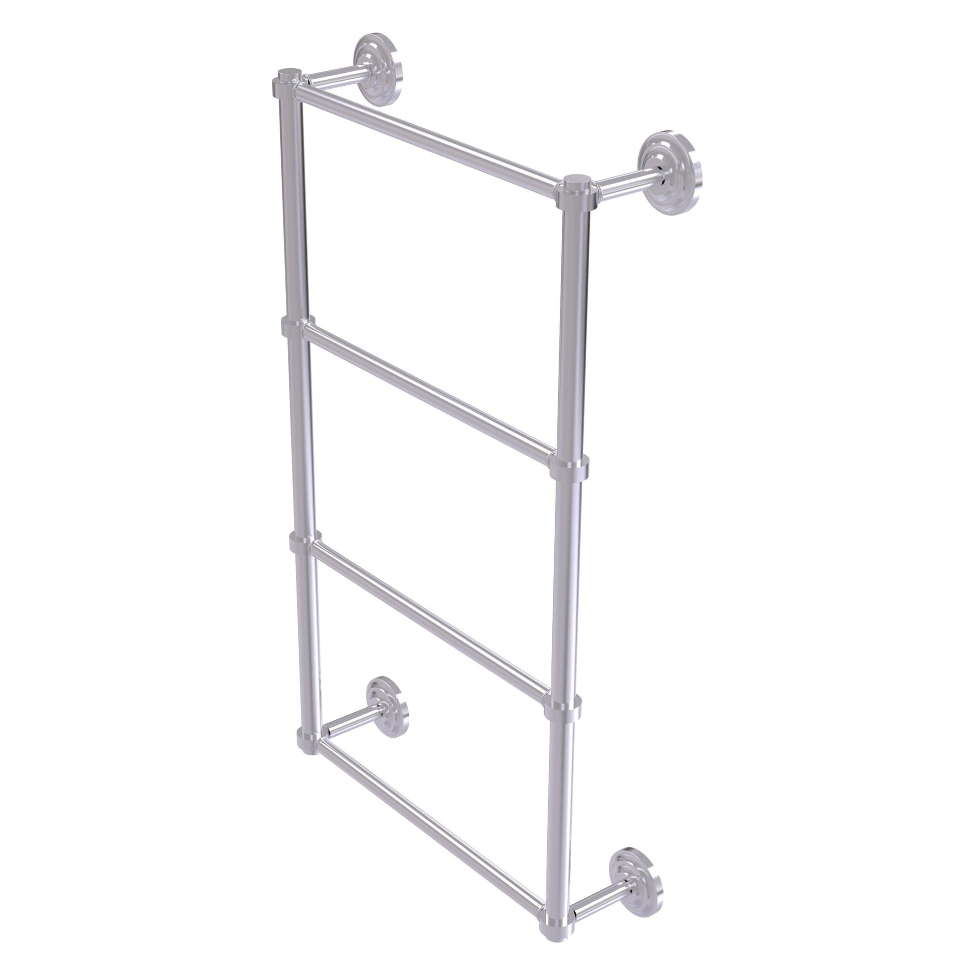 Allied Brass Que New 30" x 5.4" Satin Chrome Solid Brass 4-Tier 30 Inches Ladder Towel Bar