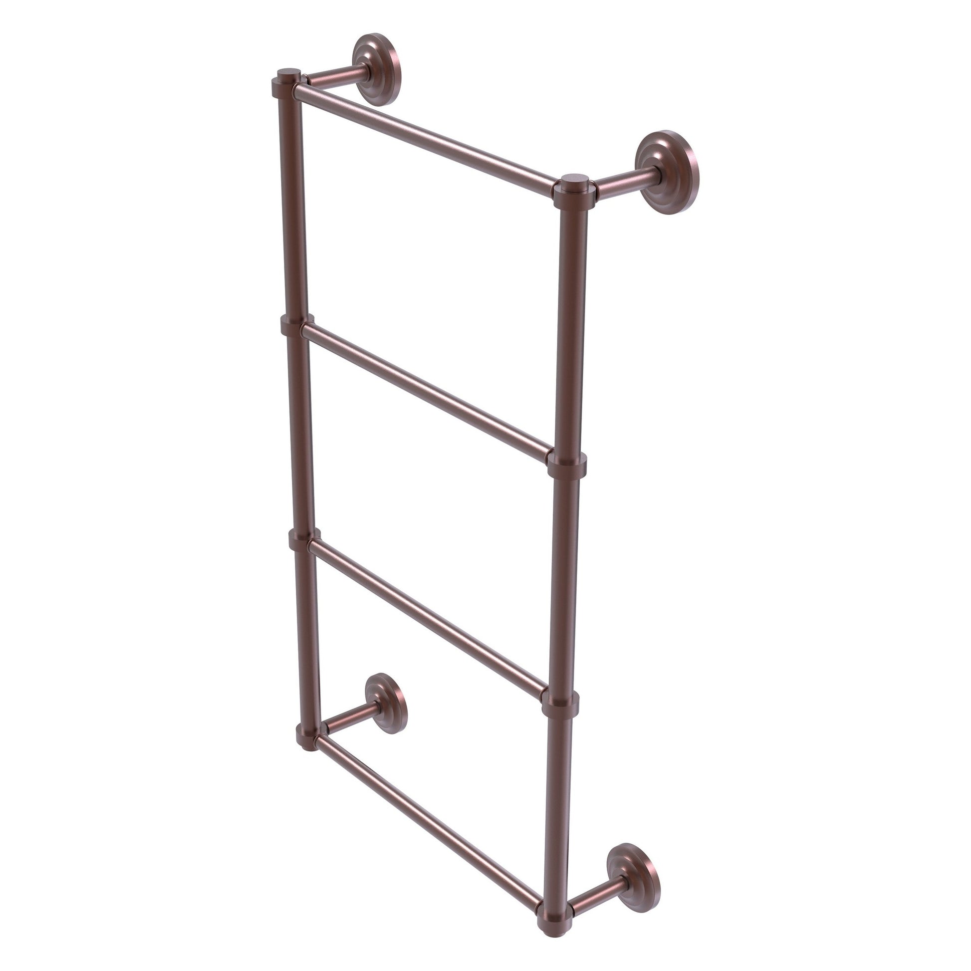 Allied Brass Que New 36" x 5.4" Antique Copper Solid Brass 4-Tier 30 Inches Ladder Towel Bar