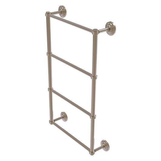 Allied Brass Que New 36" x 5.4" Antique Pewter Solid Brass 4-Tier 36 Inches Ladder Towel Bar With Grooved Detail