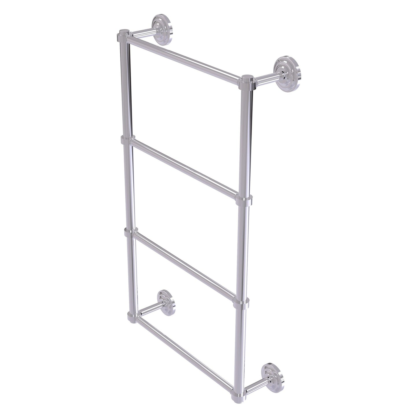 Allied Brass Que New 36" x 5.4" Polished Chrome Solid Brass 4-Tier 30 Inches Ladder Towel Bar