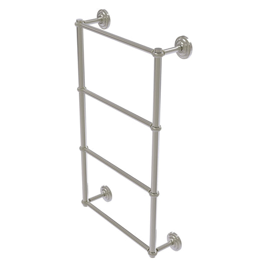 Allied Brass Que New 36" x 5.4" Satin Nickel Solid Brass 4-Tier 36 Inches Ladder Towel Bar With Twisted Detail