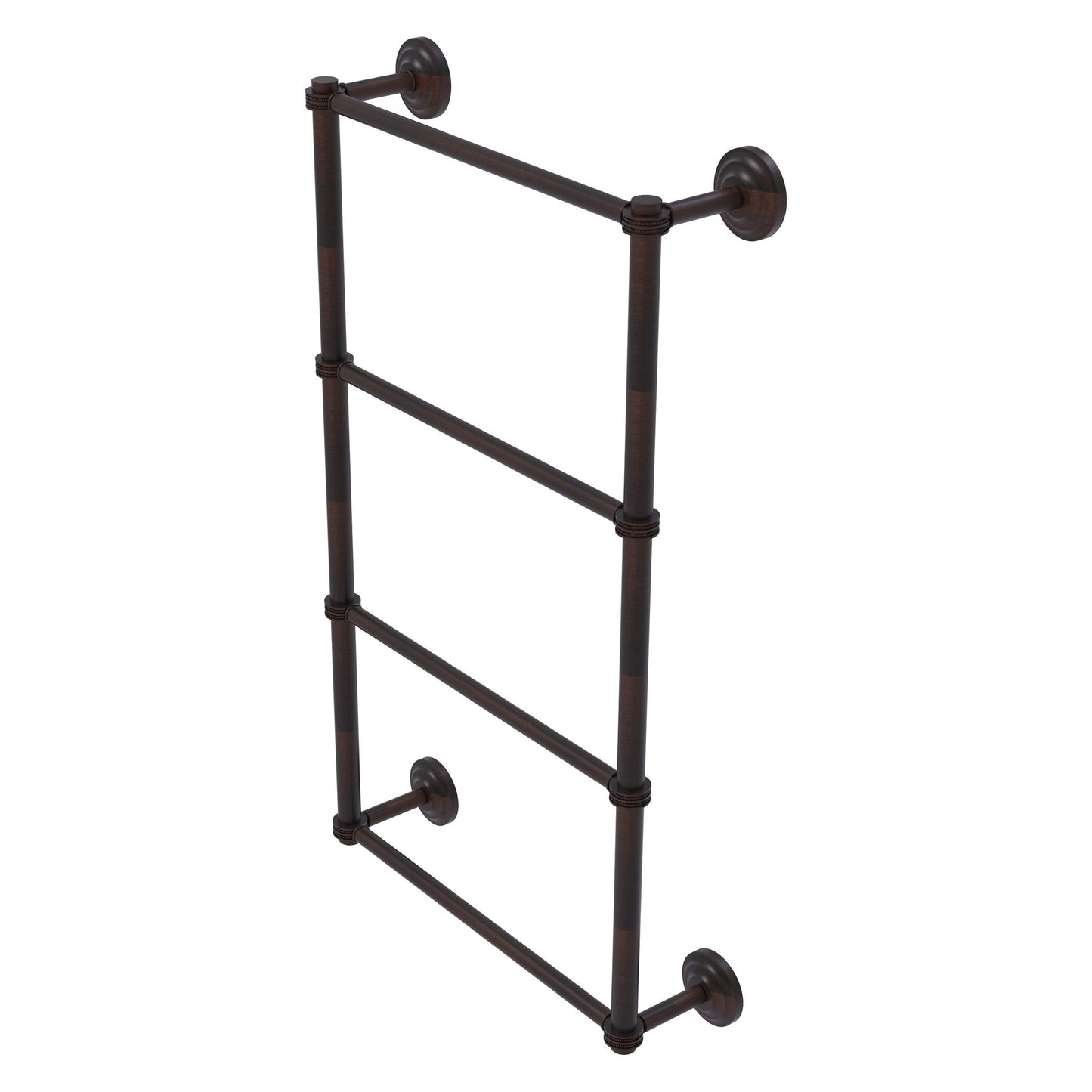 Allied Brass Que New 36" x 5.4" Venetian Bronze Solid Brass 4-Tier 36 Inches Ladder Towel Bar With Dotted Detail