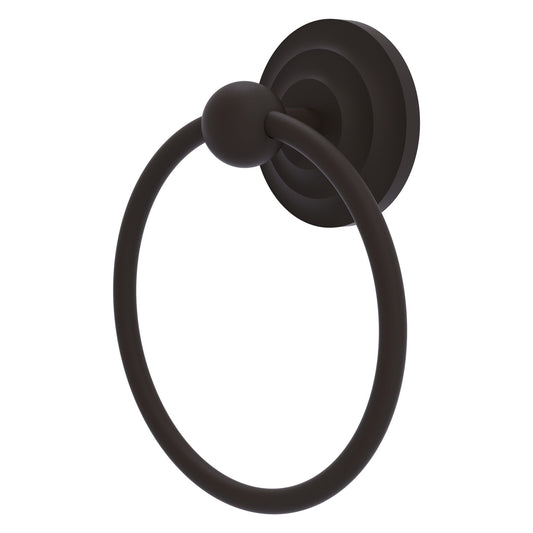 Allied Brass Que New 6" x 6" Oil Rubbed Bronze Solid Brass Towel Ring