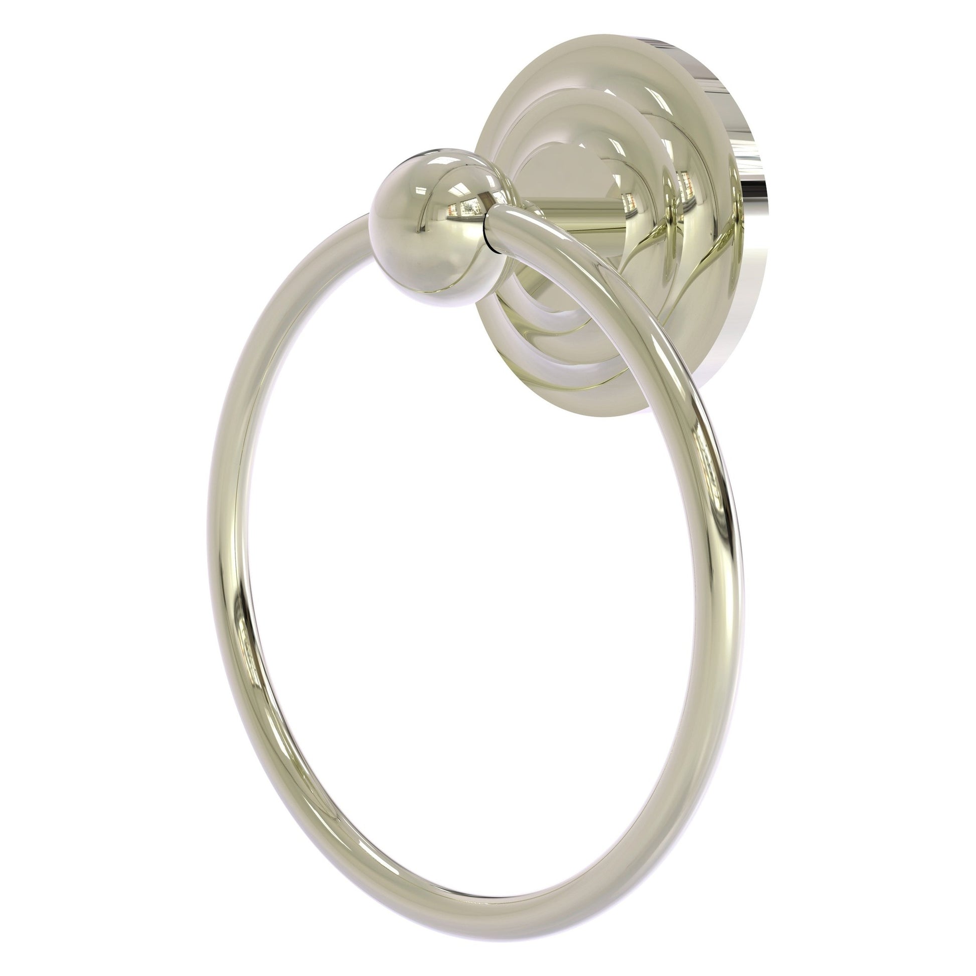 Allied Brass Que New 6" x 6" Polished Nickel Solid Brass Towel Ring