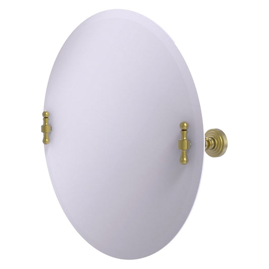 Allied Brass RW-90-SBR Retro Wave Satin Brass Wall Mirror