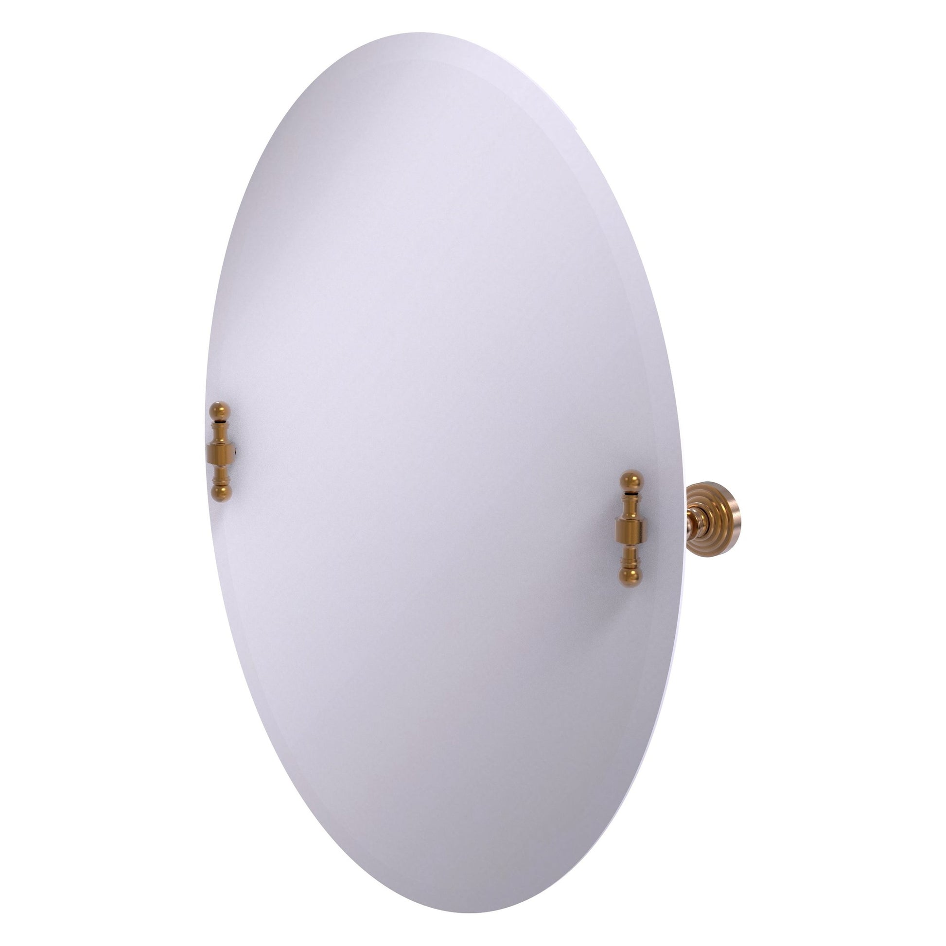 Allied Brass RW-91-BBR Retro Wave Brushed Bronze Oval Frameless Tilt Wall Mirror