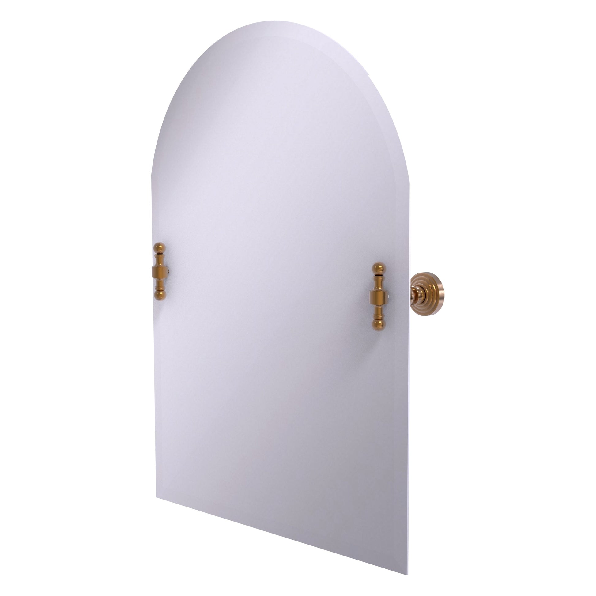 Allied Brass RW-94-BBR Retro Wave Brushed Bronze Arched Top Frameless Tilt Wall Mirror