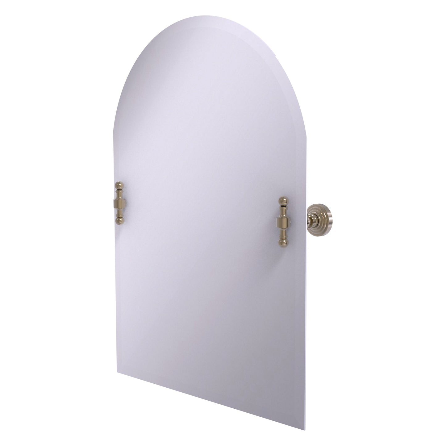 Allied Brass RW-94-PEW Retro Wave Antique Pewter Arched Top Frameless Tilt Wall Mirror