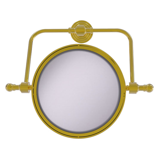 Allied Brass RWM-4/2X-PB Retro Wave 8" Polished Brass Make-Up Mirrors