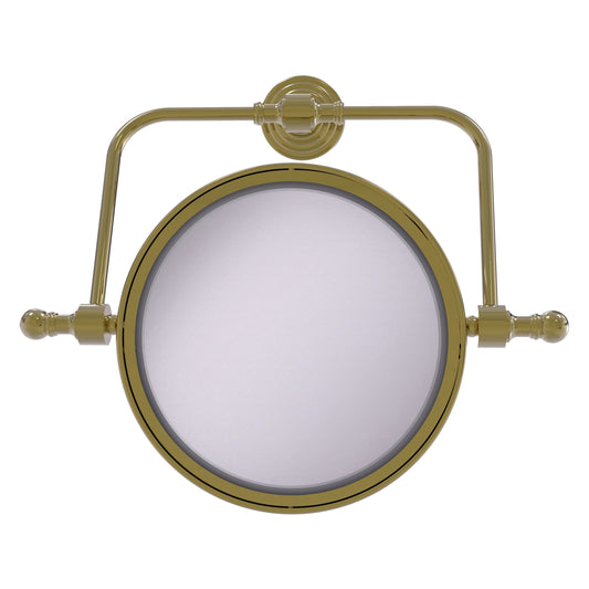 Allied Brass RWM-4/2X-UNL Retro Wave 8" Unlacquered Brass Make-Up Mirrors