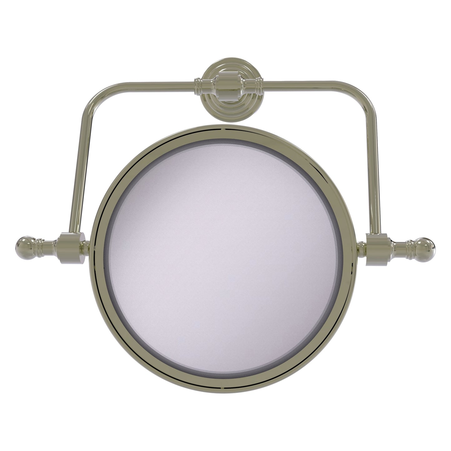 Allied Brass RWM-4/3X-PNI Retro Wave 8" Polished Nickel Wall-Mounted Swivel Make-Up Mirror