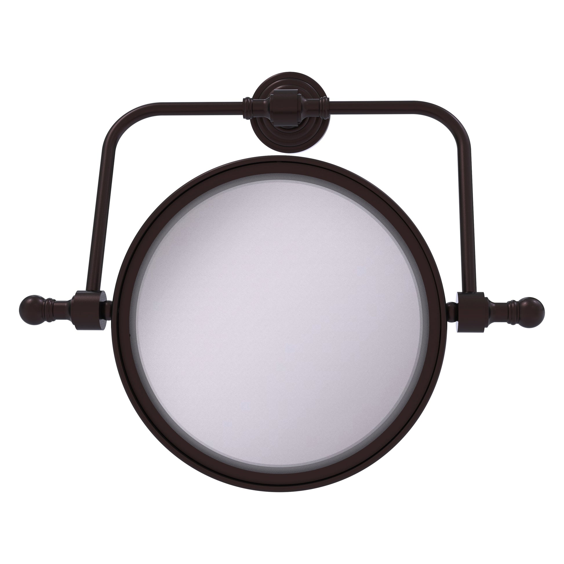 Allied Brass RWM-4/4X-ABZ Retro Wave 8" Antique Bronze Wall-Mounted Swivel Make-Up Mirror