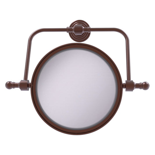 Allied Brass RWM-4/4X-CA Retro Wave 8" Antique Copper Wall-Mounted Swivel Make-Up Mirror