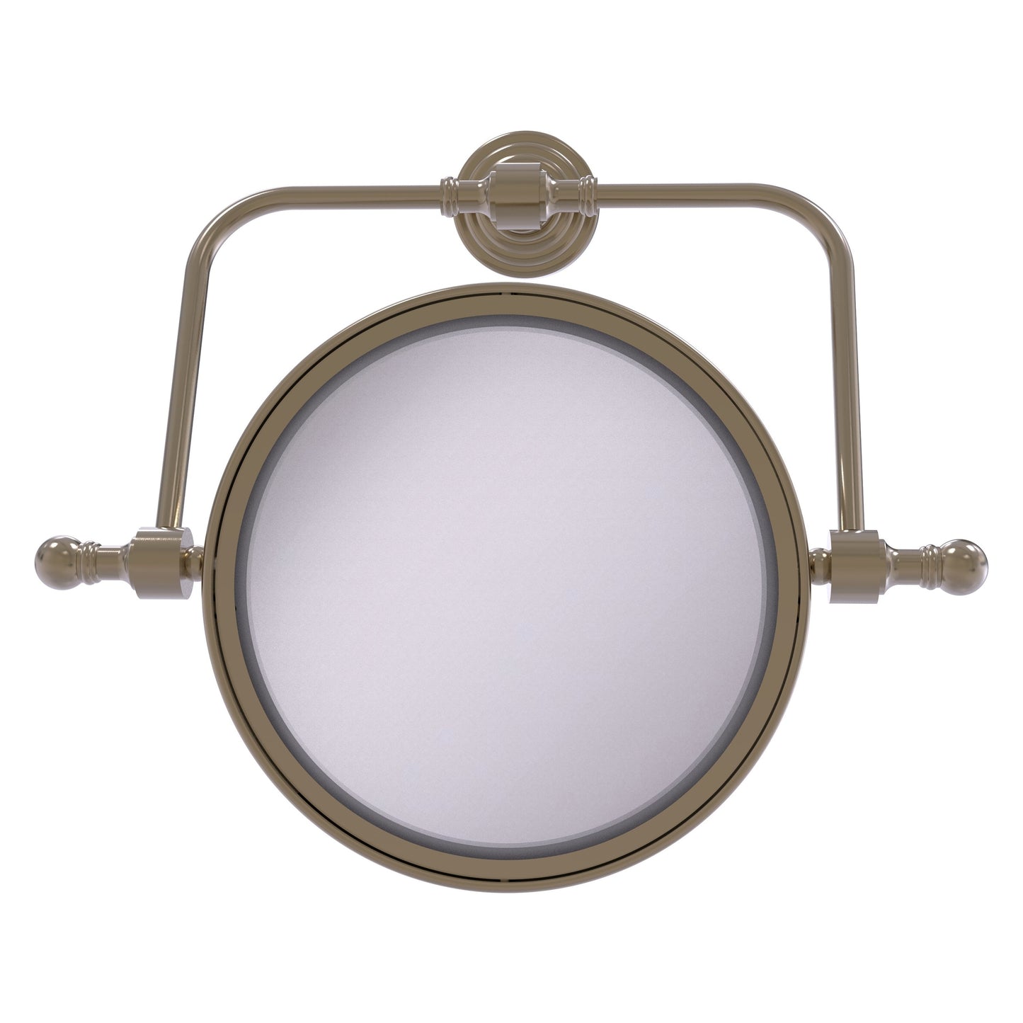 Allied Brass RWM-4/4X-PEW Retro Wave 8" Antique Pewter Wall-Mounted Swivel Make-Up Mirror