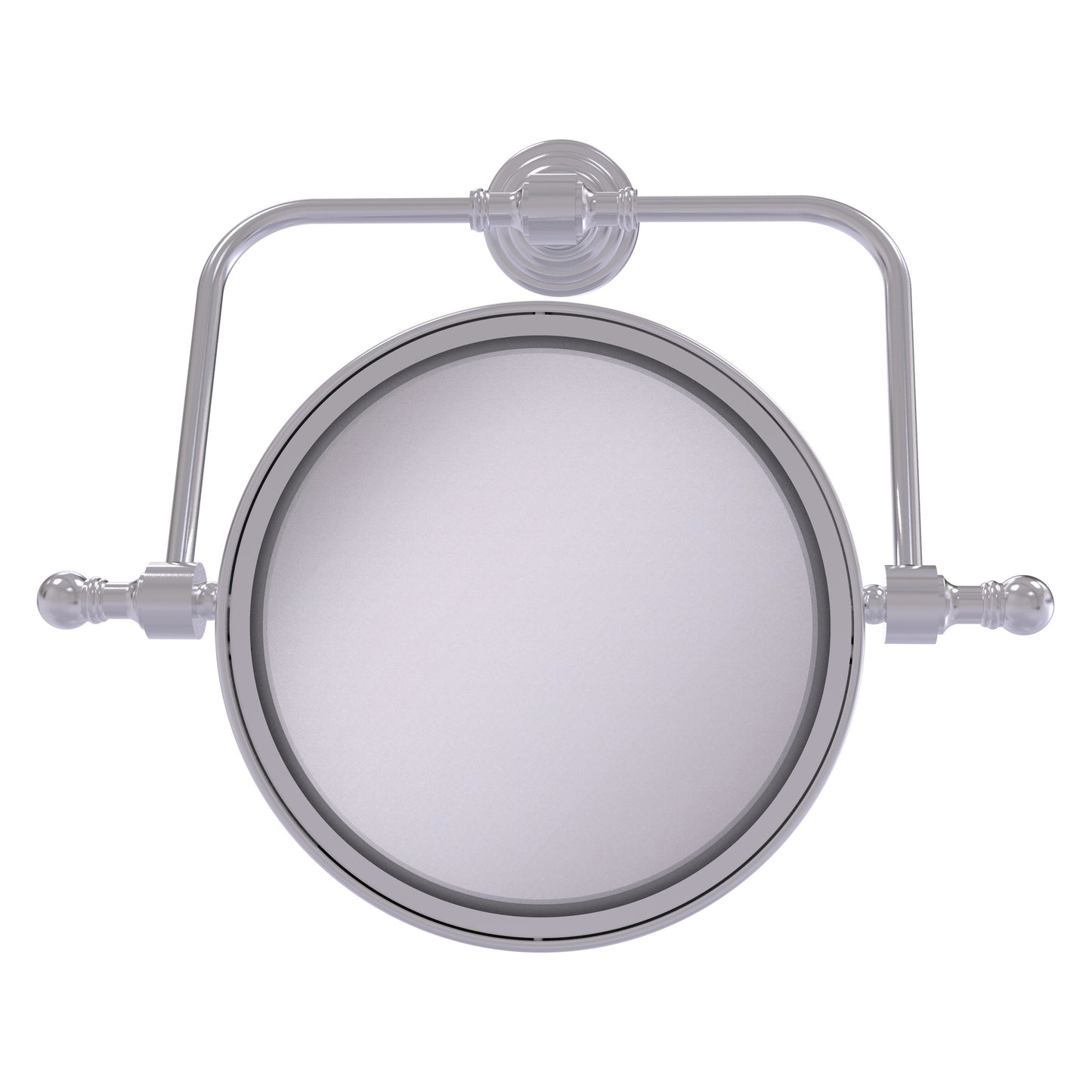 Allied Brass RWM-4/4X-SCH Retro Wave 8" Satin Chrome Wall-Mounted Swivel Make-Up Mirror