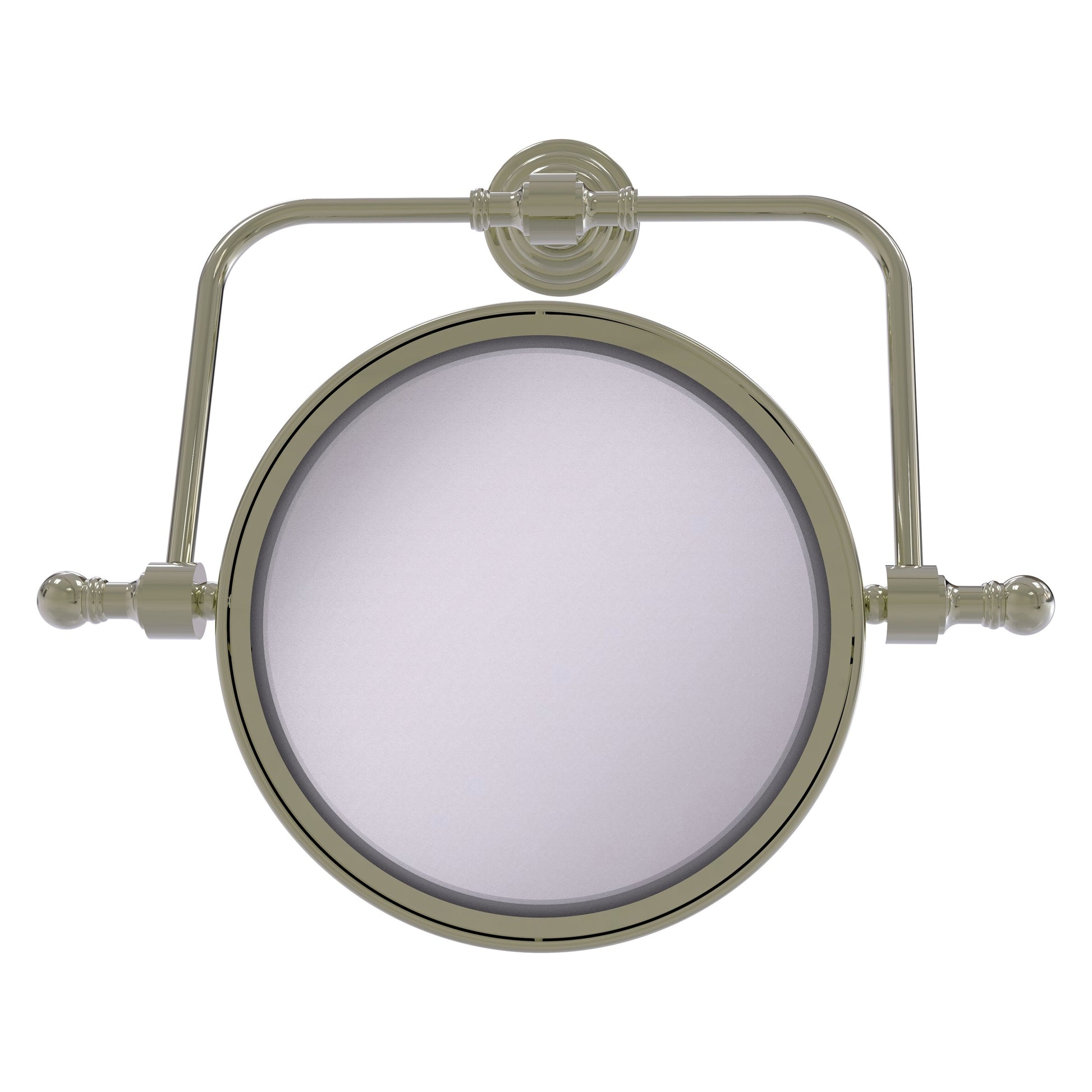 Allied Brass RWM-4/5X-PNI Retro Wave 8" Polished Nickel Wall-Mounted Swivel Make-Up Mirror