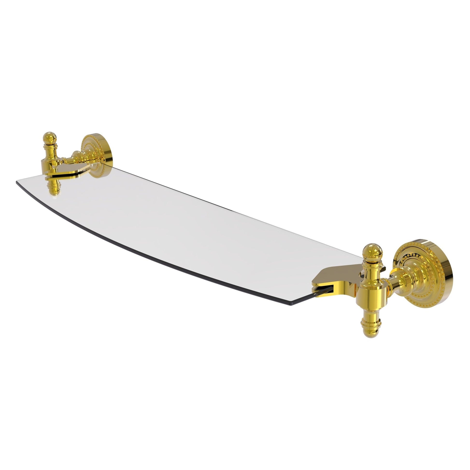 Allied Brass Retro Dot 18" Polished Brass Glass Shelf