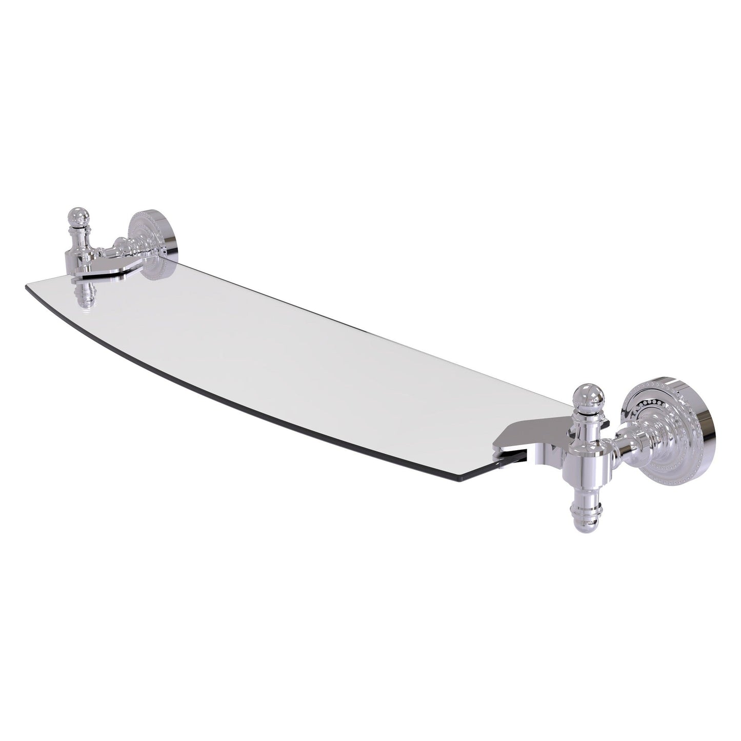 Allied Brass Retro Dot 18" Polished Chrome Glass Shelf