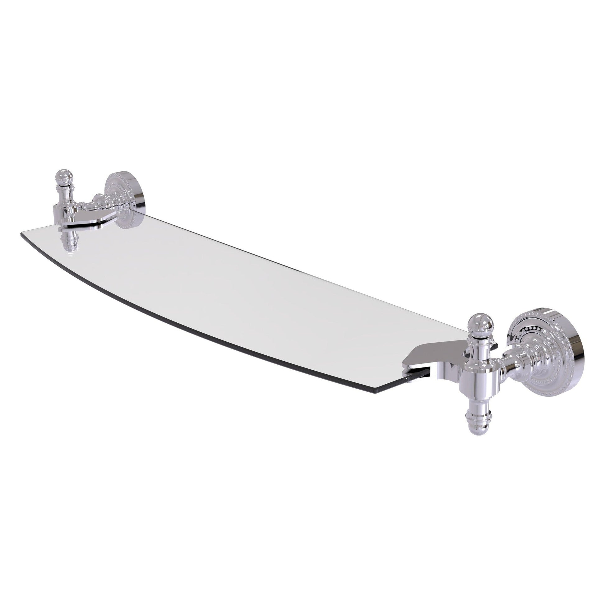 Allied Brass Retro Dot 18" Polished Chrome Glass Shelf