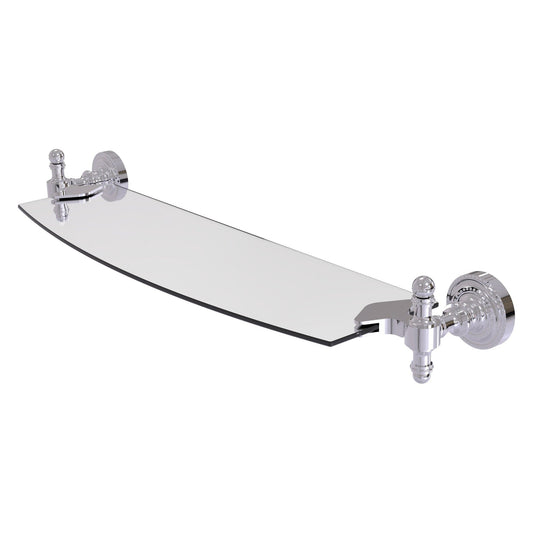 Allied Brass Retro Dot 18" Polished Chrome Glass Shelf