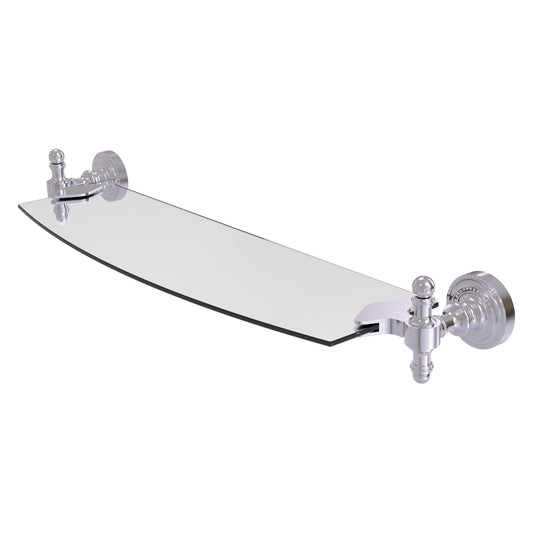 Allied Brass Retro Dot 18" Satin Chrome Glass Shelf
