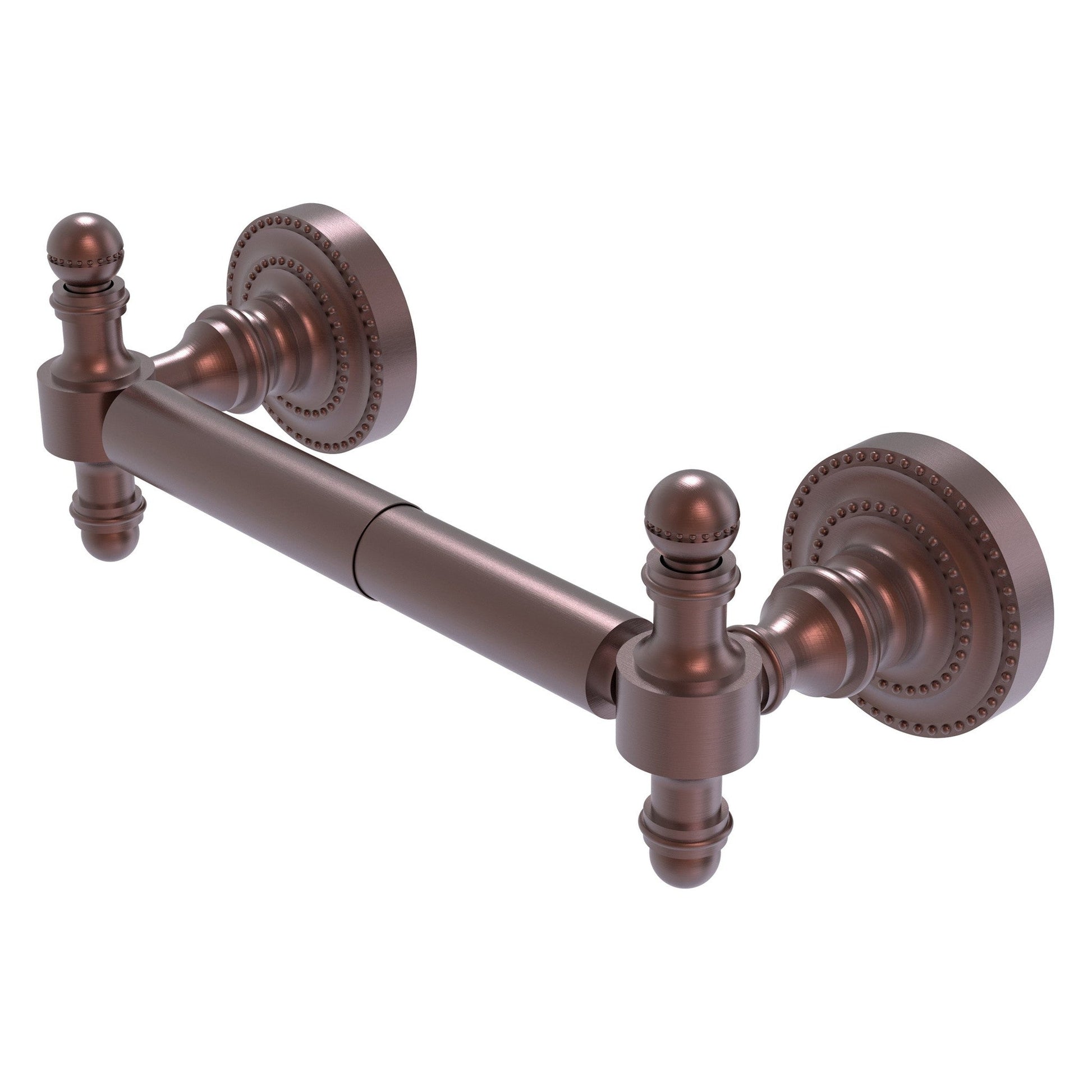 Allied Brass Retro Dot 2 Post Antique Copper Toilet Tissue Holder