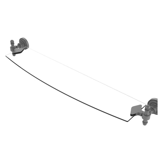 Allied Brass Retro Dot 24" Matte Gray Glass Shelf