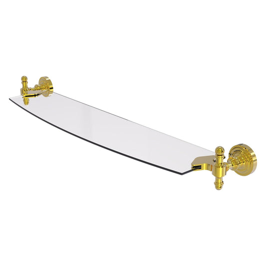 Allied Brass Retro Dot 24" Polished Brass Glass Shelf