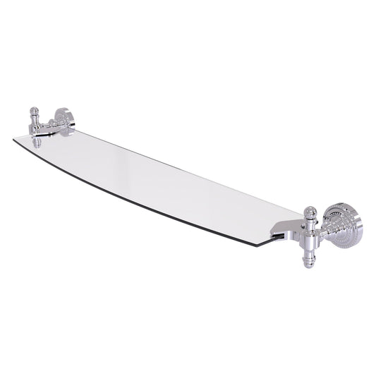 Allied Brass Retro Dot 24" Polished Chrome Glass Shelf