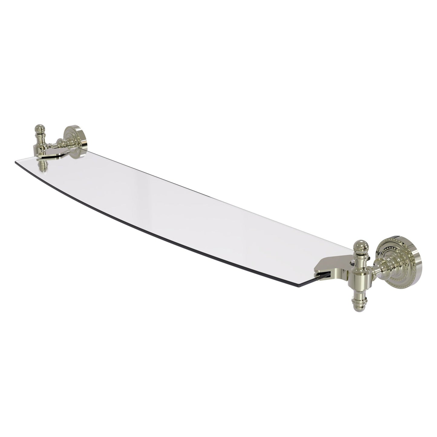 Allied Brass Retro Dot 24" Polished Nickel Glass Shelf