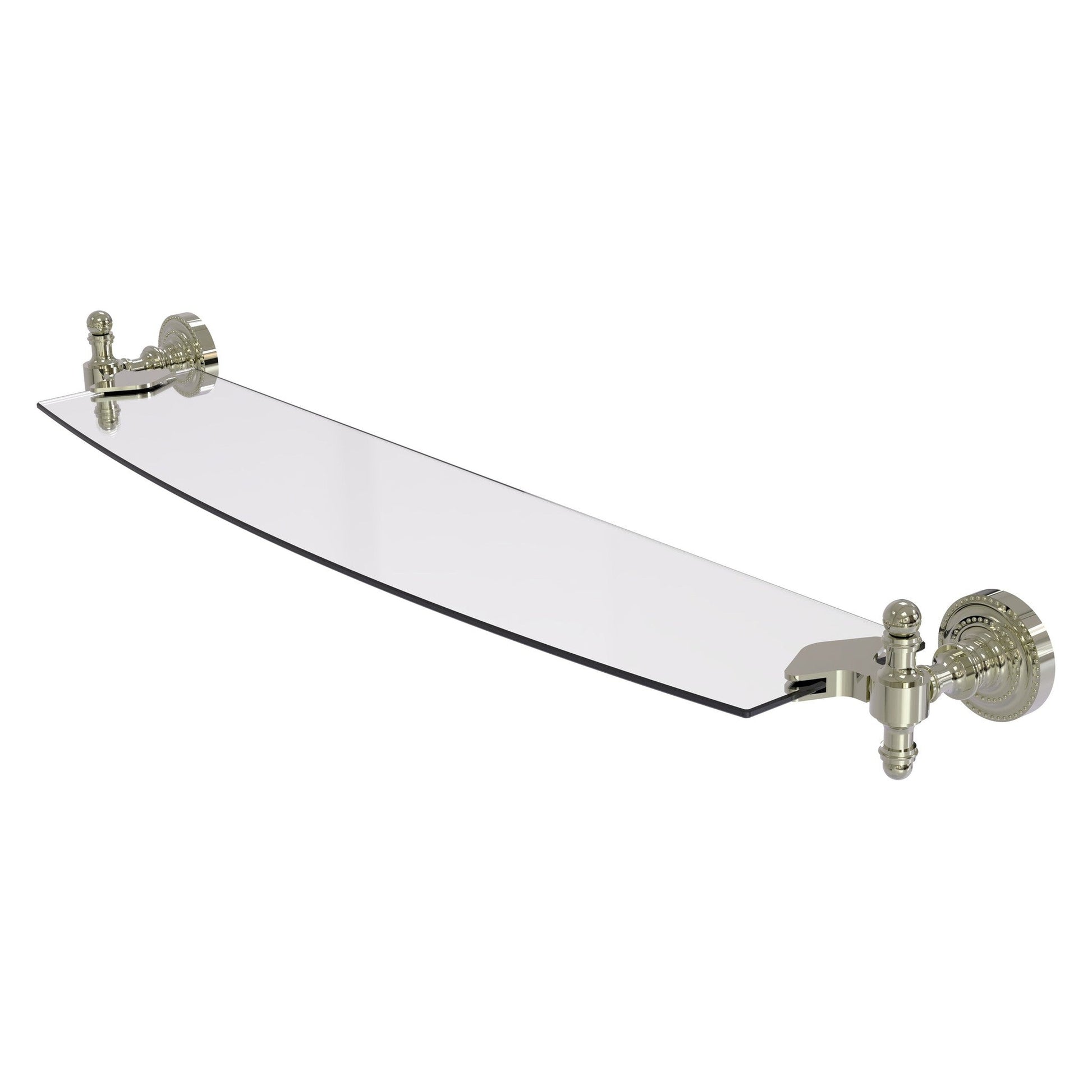 Allied Brass Retro Dot 24" Polished Nickel Glass Shelf