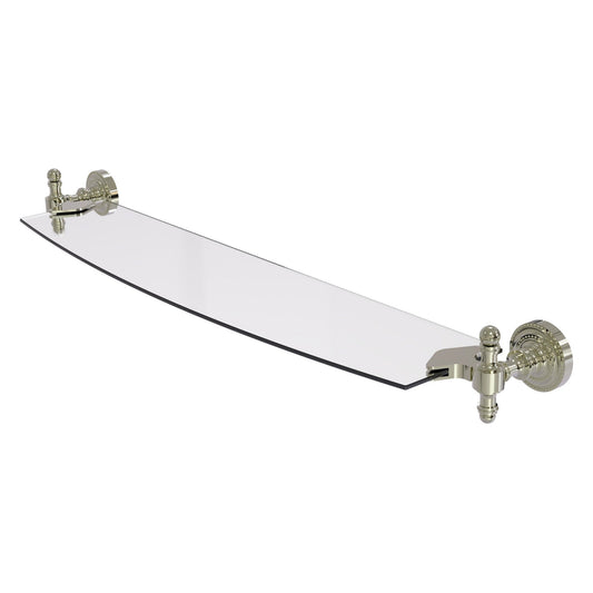 Allied Brass Retro Dot 24" Polished Nickel Glass Shelf