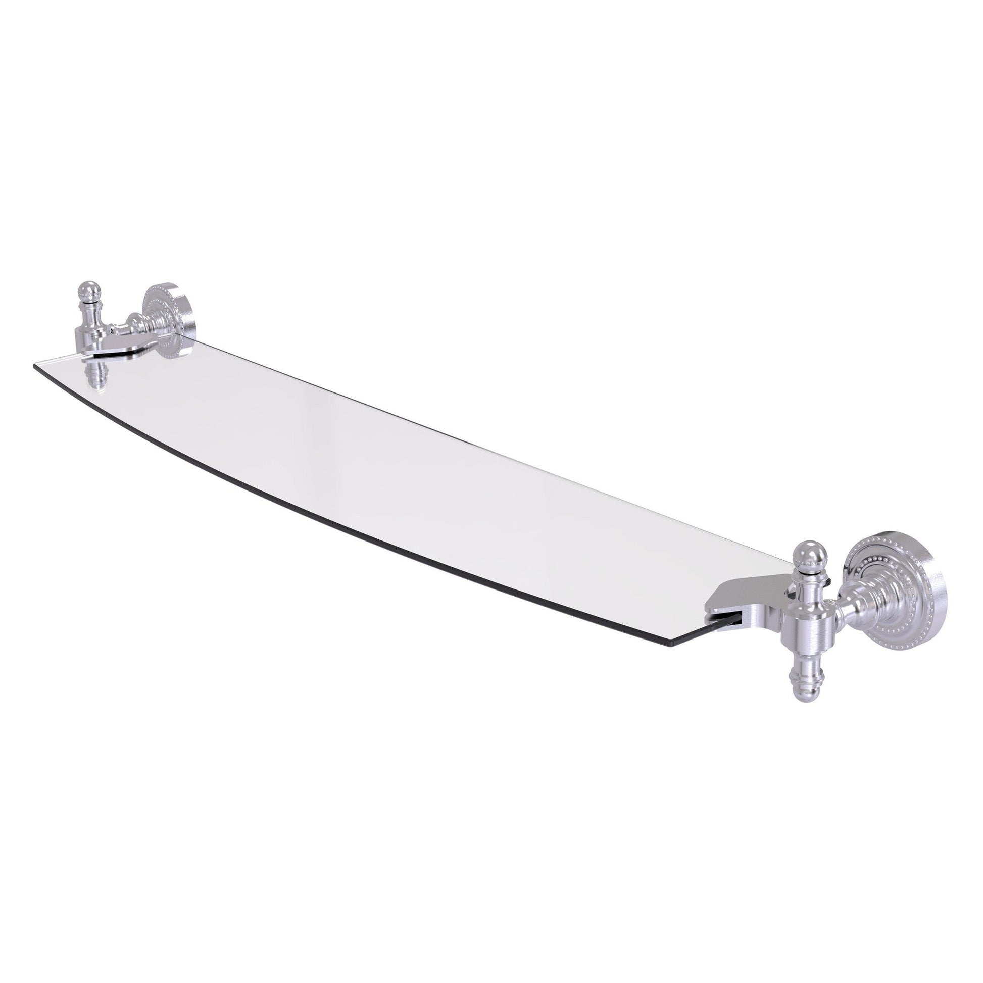 Allied Brass Retro Dot 24" Satin Chrome Glass Shelf