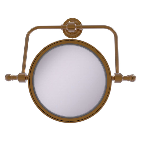 Allied Brass Retro Dot 8" Brushed Bronze Wall Mounted Swivel Make-Up Mirrors With 4X Magnification